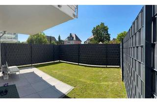 Wohnung mieten in 65474 Bischofsheim, Exklusive KfW-55-2-Zimmer Neubauwohnung mit Privatgarten und Tiefgaragenstellplatz in Bischofsheim
