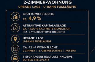 Wohnung kaufen in 81547 München, München - 2-Zimmer Wohnung in München zum Verkauf, provisionfrei