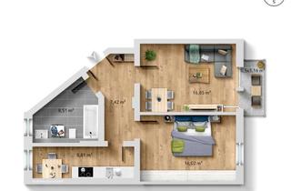 Wohnung kaufen in Cottbuser Straße 19, 01129 Trachau, Bezugsfreie Zweiraumwohnung mit Balkon und Stellplatz in bester Lage