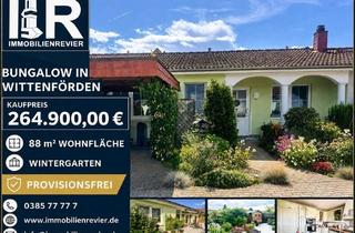 Haus kaufen in 19073 Wittenförden, Provisionsfreier Reihenbungalow mit Wintergarten und gepflegtem Garten in Wittenförden