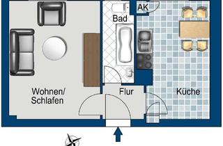 Wohnung mieten in Am Klauswerder, 13437 Wittenau, Gemütliche Singlewohnung im Hochparterre