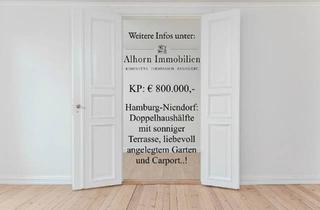 Doppelhaushälfte kaufen in 22459 Niendorf, Hamburg-Niendorf: Doppelhaushälfte mit sonniger Terrasse, liebevoll angelegtem Garten und Carport..!