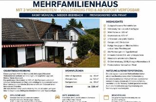 Mehrfamilienhaus kaufen in 64367 Mühltal, Mühltal - Freistehendes Haus mit drei geschlossenen Wohneinheiten