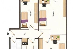 Wohnung mieten in Eckersbacher Höhe 104, 08066 Eckersbach, Möbliertes WG-Zimmer (ca. 12 m²) nahe WHZ – 3er-WG