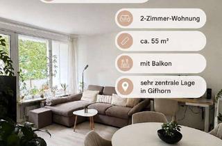 Wohnung mieten in 38518 Gifhorn, Modernisierte 2-Zimmer-Wohnung mit Balkon & Einbauküche in zentraler Lage von Gifhorn