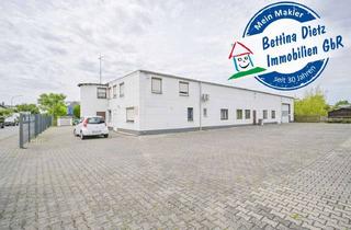 Gewerbeimmobilie kaufen in 64807 Dieburg, DIETZ: Industriegebäude - Wohnen u. Arbeiten! Große Halle, Büroraum, Stellplätze und Betriebswohnung