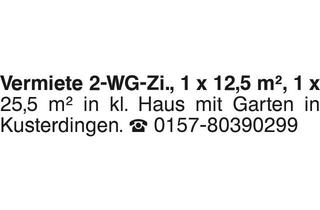 Immobilie mieten in 72127 Kusterdingen, Vermiete 2-WG-Zi.