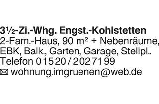 Wohnung mieten in 72829 Kohlstetten, 3,5-Zi.-Whg. Engst.-Kohlstetten