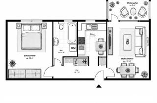 Wohnung kaufen in Lüneburger Straße 13, 39106 Magdeburg, Magdeburg - Vermietete 2-Zimmer-Wohnung nahe Uni mit Wintergarten & EBK