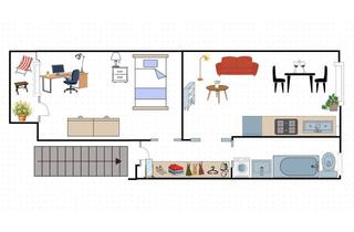 Immobilie mieten in Ludwigstraße 84, 63067 Kaiserlei, Möblierte Wohnung in beliebter Wohnlage, Balkon, Tageslichtbad