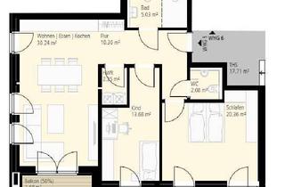 Wohnung mieten in 48683 Ahaus, Neubau-Erstbezug in Alstätte: Moderne Etagenwohnung mit Balkon und Einbauküche!
