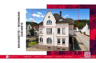 Wohnung mieten in 58840 Plettenberg, R.B. Makler: Charmante Maisonette-Wohnung mit Altbauflair im Herzen von Plettenberg zur Miete!