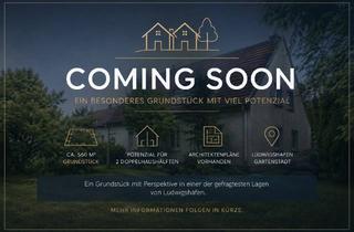 Grundstück zu kaufen in 67065 Gartenstadt, Baugrundstück mit Potenzial auf 2 Doppelhaushälften in LU-Gartenstadt - ca.560qm