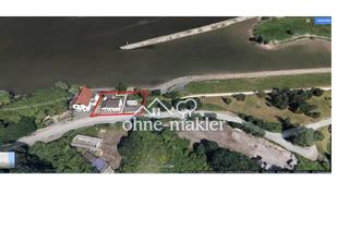 Grundstück zu kaufen in 47226 Duisburg, EXKLUSIVE DIREKTE RHEIN-UFER-LAGE MIT ALTBESTAND PROJEKTGRUNDSTÜCK