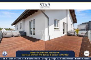 Penthouse kaufen in 65795 Hattersheim, Wohnen & Arbeiten wie im Loft: Exklusive ETW mit XXL-Balkon und Garten – Luxus mit Penthouse-Flair