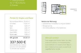 Wohnung kaufen in Moltkestr., 89129 Langenau, Neubau WHG 1.3 - M7/1 - 1.Obergeschoss - 62m²