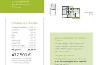 Wohnung kaufen in Moltkestr., 89129 Langenau, Neubau WHG 1.6 - M7/1 - 2. Obergeschoss - 86m²
