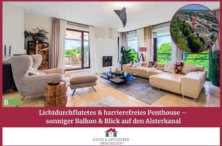 Penthouse kaufen in 22303 Winterhude, Lichtdurchflutetes & barrierefreies Penthouse – sonniger Balkon & Blick auf den Alsterkanal