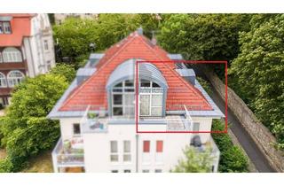 Wohnung kaufen in 01129 Pieschen-Nord/Trachenberge, Single-Maisonette in Trachau/Wilder Mann. Über den Dächern Dresdens mit Balkon & Panoramablick