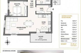 Wohnung mieten in Hans Doll Strasse 17B, 74889 Sinsheim, 3-Zimmer-Neubauwohnung mit Küche SNH-Reihen Bahn direkt gegenüber sofort verfügbar
