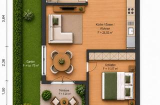 Wohnung mieten in Hannathstrasse, 92421 Schwandorf, 2-Zimmer-Neubauwohnung mit 75 m² Südwestgarten | Erstbezug in Fronberg