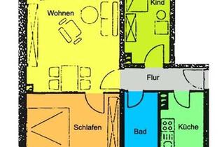 Wohnung mieten in 01640 Coswig, Wohnung mit Wohlfühlcharakter! Loggia mit Blick ins Grüne!