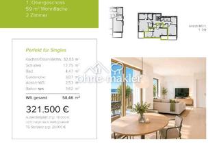 Wohnung kaufen in 89129 Langenau, Neubau WHG 1.4 - M7/1 - 1.Obergeschoss - 59m²
