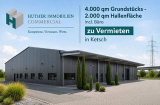 Büro zu mieten in 68775 Ketsch, RESERVIERT: Moderne Gewerbehalle mit Büroflächen & großzügigen Außenflächen