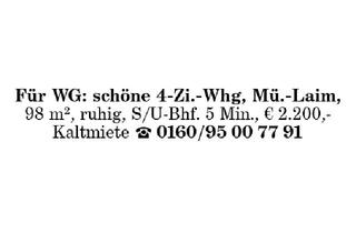 Wohnung mieten in 80689 München, Für WG: schöne 4-Zi.-Whg