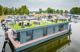 Wohnung kaufen in 18569 Neuenkirchen, LUXUS Hausboot - 3 Etagen - 100m² Wohnen + 120 m² SONNENTERRASSE - Kamin, Kino, komplett individuell