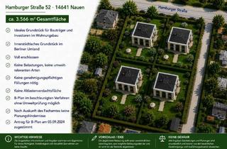 Grundstück zu kaufen in 14641 Nauen, Wohnbaugrundstück mit Entwicklungsperspektive | ca. 3.566 m² in zentraler Lage von Nauen