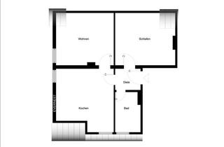 Wohnung mieten in 40883 Ratingen, Frisch renovierte 2-Zimmer-Dachgeschosswohnung mit Einbauküche und Stellplatz