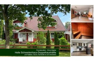 Doppelhaushälfte kaufen in 22946 Großensee, Provisionsfrei: Schwedenhaus-Doppelhaushälfte mit Sauna, großem Garten & Feldblick