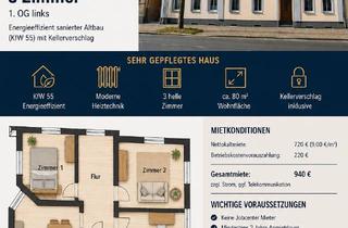 Wohnung mieten in Jänickendorfer Straße, 14943 Luckenwalde, 3-Zimmer-Wohnung in Luckenwalde im energieeffizient sanierten Altbau