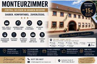 Immobilie mieten in Karlsruher Straße 19, 76676 Graben-Neudorf, Monteurzimmer • Pension • Zimmervermietung