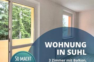 Wohnung mieten in Neuer Friedberg 27, 98527 Suhl, 3 Zimmer, Balkon, Aufzug & kostenloser Service