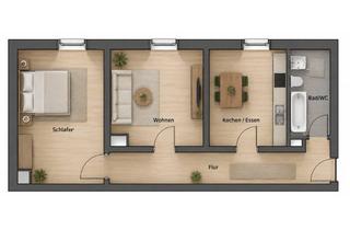 Wohnung mieten in U 4, 68161 Innenstadt, 2-Zimmer-Dachgeschosswohnung in zentraler Lage von Mannheim – modernisiert