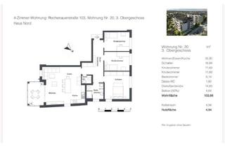 Wohnung mieten in Rechenauerstraße 103, 83022 Ost, Helle 4 Zimmern Neubauwohnung mit Balkon in Rosenheim