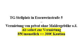 Garagen mieten in Essenweinstraße, 76131 Oststadt, TG-Stellplatz Essenweinstraße 5 Karlsruhe-Oststadt – Vermietung von privat ohne Maklergebühr o.ae.