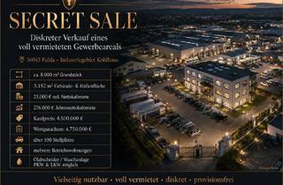 Gewerbeimmobilie kaufen in 36043 Fulda, Gewerbeareal in 36043 Fulda-Kohlhaus 8.000 m² Provisionsfrei