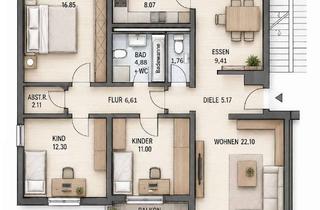 Wohnung kaufen in 73466 Lauchheim, Großzügige 4,5-Zimmer-Eigentumswohnung mit TG-Stellplatz & Keller in Lauchheim