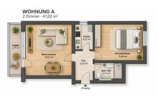 Wohnung kaufen in Betlinshauser Str. 12, 89257 Illertissen, Sonnige und ruhige 2-Zimmer-Wohnung in Illertissen-Au