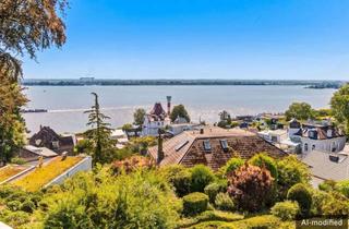 Wohnung kaufen in 22587 Blankenese, Spektakulärer Elbblick in begehrter Lage im Ortskern Blankenese: 1-Zimmer Wohnung mit Treppenvier...
