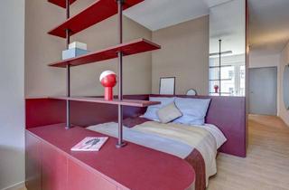 Wohnung mieten in Revaler Straße, 10243 Friedrichshain, FRIEDRICH: Studio Plus an der Warschauer Straße! Tischlermöbel, Balkon, BEG-40 Neubau, Dachterrasse!