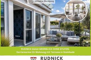 Wohnung kaufen in 31515 Wunstorf, RUDNICK bietet MEERBLICK OHNE STUFEN: Barrierearme EG-Wohnung mit Terrasse in Steinhude