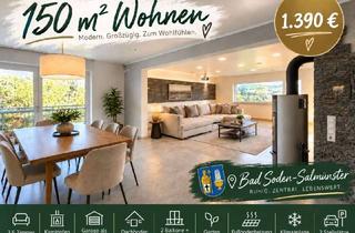 Wohnung mieten in Feldstraße, 63628 Bad Soden-Salmünster, Moderne 3,5 Zimmer EG Wohnung 150 m² Wohnfläche + 190 m² Nutzfläche mit Balkonen & Terrasse & Garten