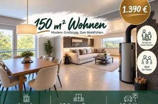Wohnung mieten in Feldstraße, 63628 Bad Soden-Salmünster, Moderne 3,5 Zimmer EG Wohnung 150 m² Wohnfläche + 190 m² Nutzfläche mit Balkonen & Terrasse & Garten