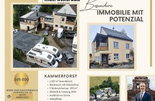 Haus kaufen in 56206 Kammerforst, Wohnen & Arbeiten auf 1.597 m²: Werkstatt mit Hebebühne, 2 Wohneinheiten & weiter Blick übers Land