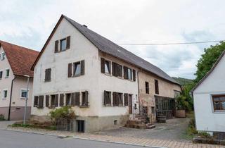 Haus kaufen in 74542 Braunsbach, Wohnen, werken, verwirklichen – Wohnhaus mit großer Werkstatt und vielseitigen Nebengebäuden