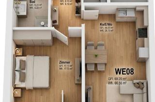 Wohnung mieten in 33330 Gütersloh, Schicke 2 ZKB Wohnung mit Loggia, Fahrstuhl & Tiefgaragenstellplatz im Herzen von Gütersloh